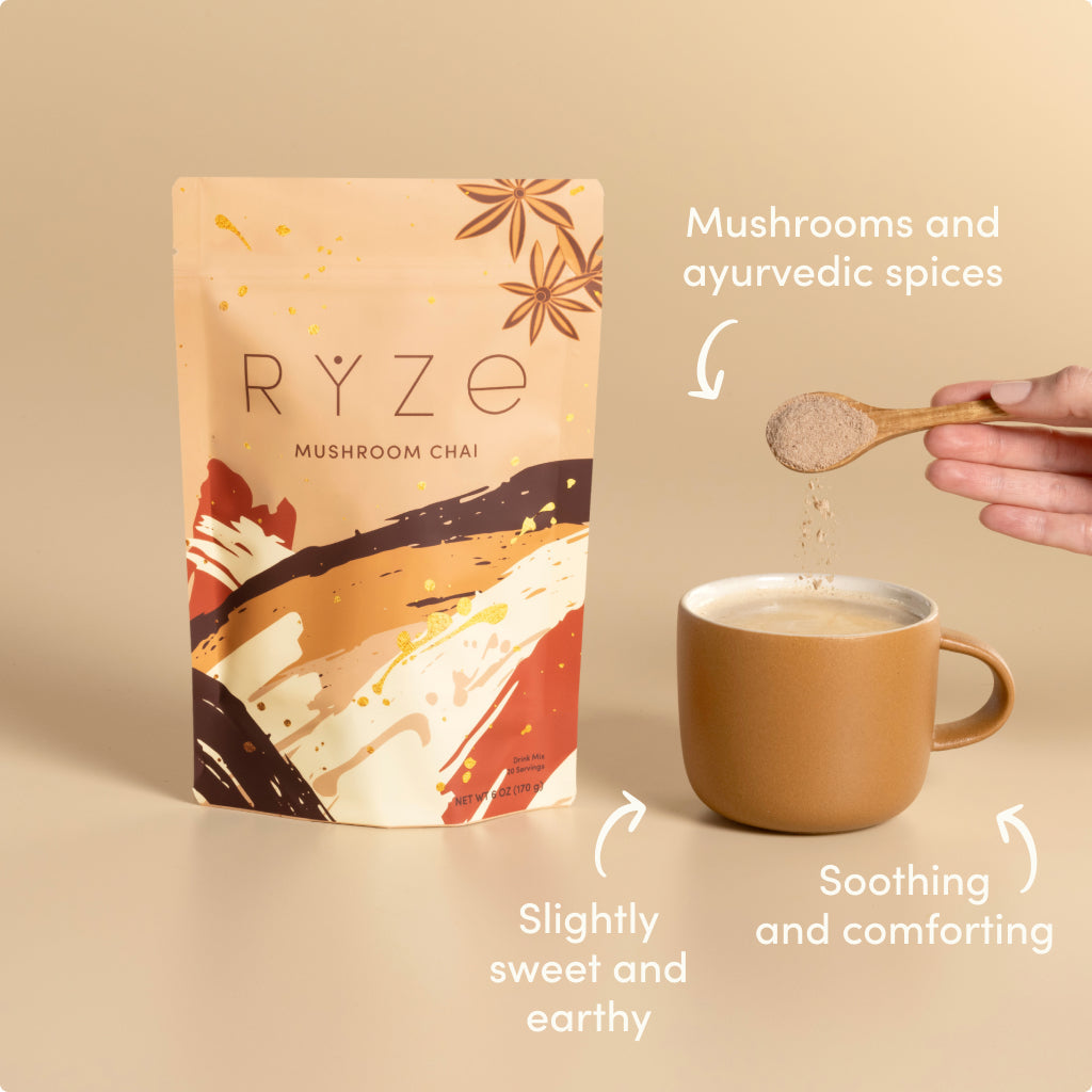 RYZE Mushroom Chai Starter Bag - Easy Stow