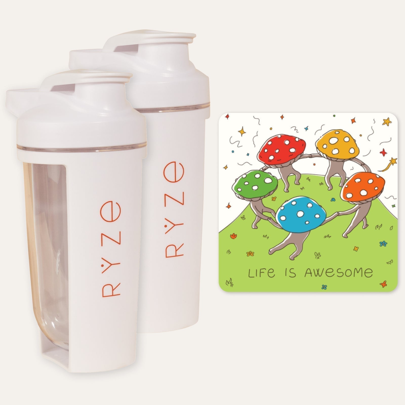 2 Shaker Bottles + FREE Gifts - Classic Finish