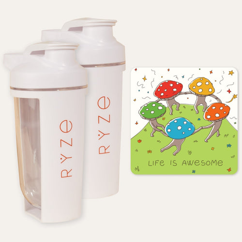 2 Shaker Bottles + FREE Gifts - Classic Finish