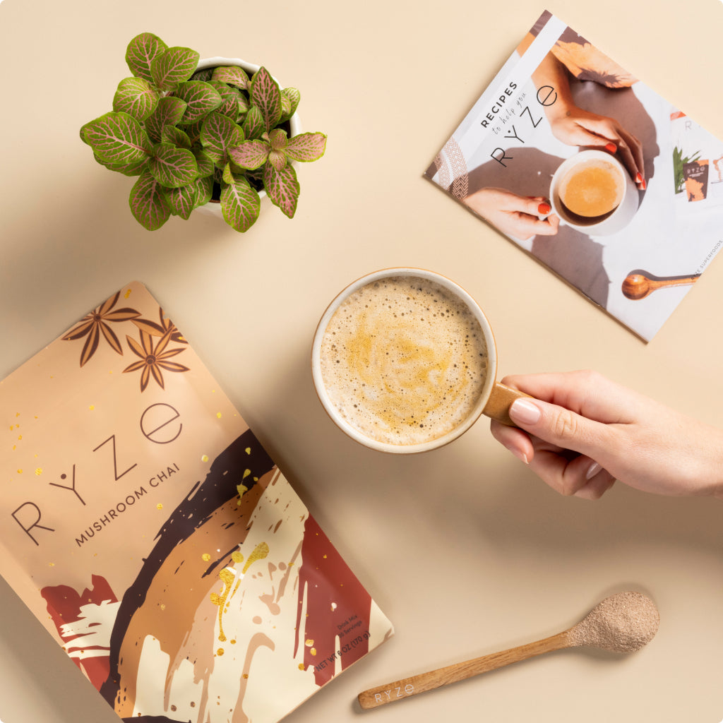 RYZE Mushroom Chai Starter Bag - Easy Stow