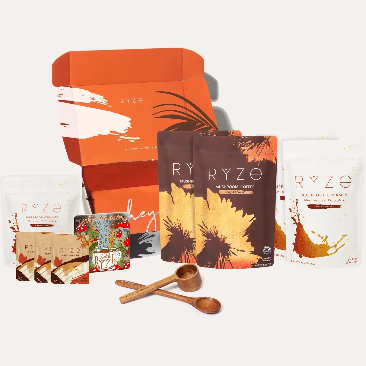RYZE Lovers Gift Set: 2 Coffees + 2 Creamers - Simple Edit