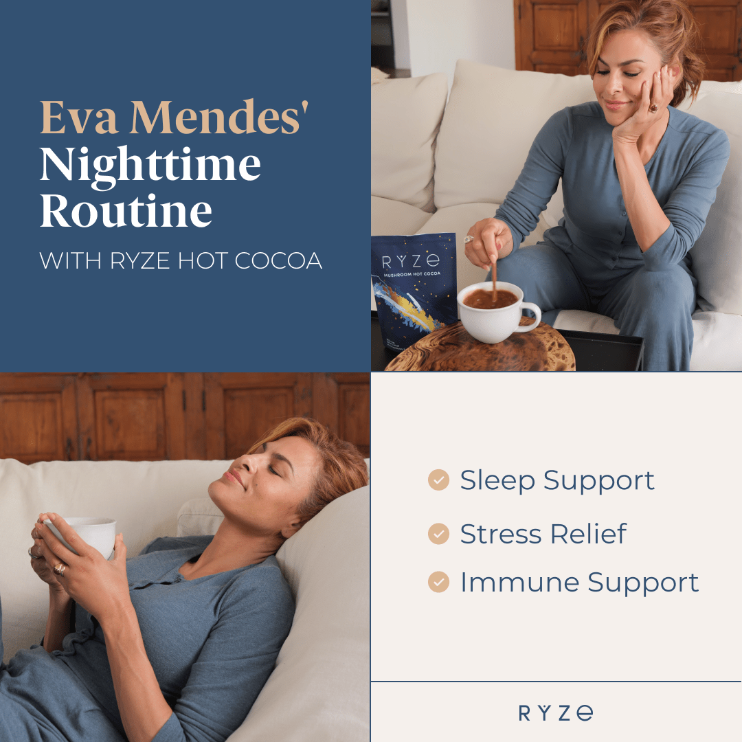 RYZE Hot Cocoa - with 6 Sleep Superfoods to Help Fall Asleep and Stay Asleep - Bright Touch