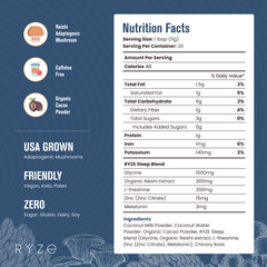 RYZE Hot Cocoa - with 6 Sleep Superfoods to Help Fall Asleep and Stay Asleep - Bright Touch