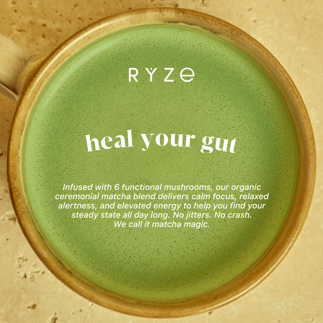 RYZE Matcha - with 6 Organic Adaptogenic Mushrooms Grown In USA and Ceremonial-Grade Japanese Matcha - Weekend Pair