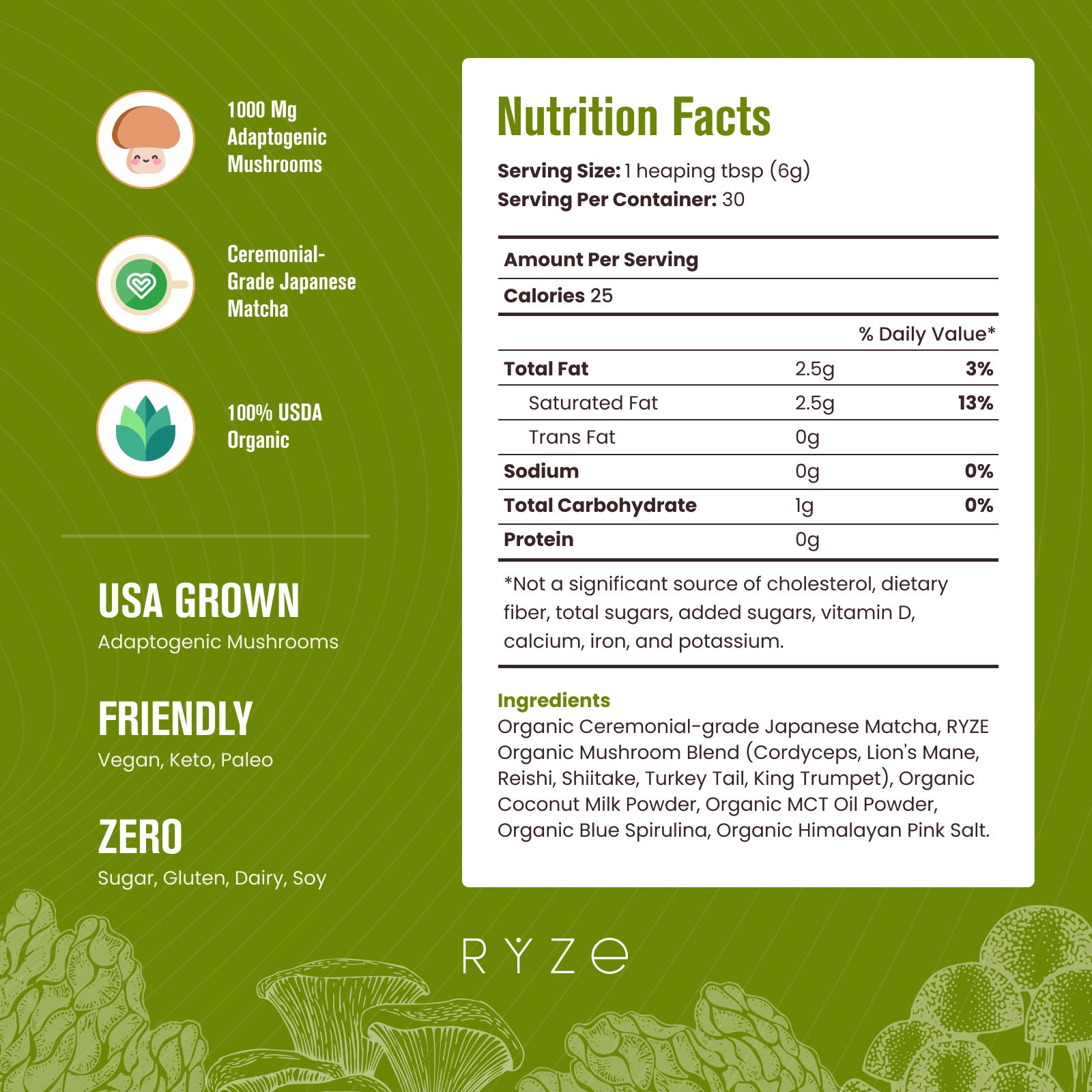 RYZE Organic Matcha Starter Kit (60 servings) - Weekend Pair